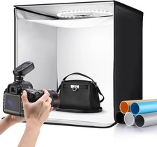16" LED Photo Studio Light Box Folding Photography Shooting Tent Background Kit
