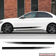 Car Sticker Side Stripes Vinyl Body Door Sport Racing Stylish Auto Decals 2Pcs
