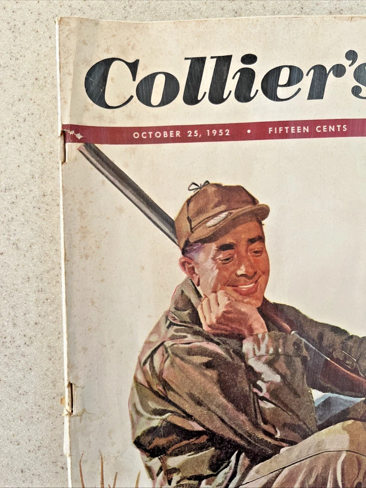 Collier's Magazine October 25, 1952 MAN ON THE MOON Mid Century Red Grange Rare - Image 3 of 4