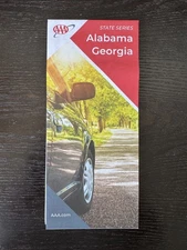AAA Road Map-The Map of Alabama and Georgia-State Series-2022