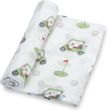 Muslin Swaddle Blanket, 47 x 47 in, Newborn Receiving Blanket 100 Organic