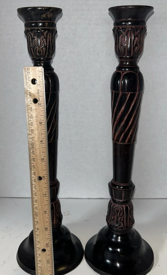 Southern Living GARRITY HOUSE Candle Stick Holder 15 in Tall Set of Two - Image 2 of 4