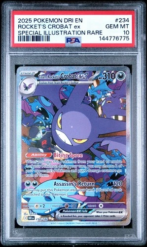 Pokemon Rocket's Crobat Ex Destined Rivals Special Illustration Rare #234 PSA 10