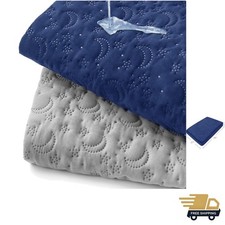 Waterproof Pack and Play Mattress Cover 2 Pack, Soft Quilted Pack and Play Ma...