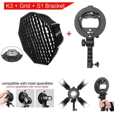 TRIOPO K3 65cm Foldable Octagon Softbox with S-type For AD200 PRO,V860,TT light