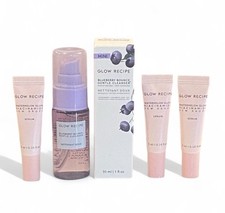 Glow Recipe Blueberry Bounce Cleanser MINI  3x Watermelon Glow Dew Drop SAMPLES