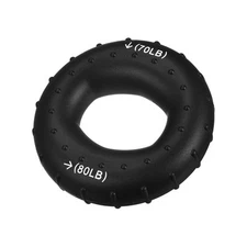 70 - 80 Lbs Hand Grip Strengthener Hand Grip Ring for Strength Training Black
