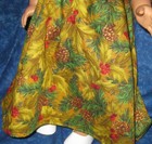Colonial Style Christmas Gown and Bag- Pine Print -Fits 18 " Dolls like Felicity — photo 5