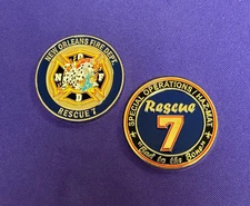 New Orleans Fire Dept Rescue 7 Challenge Coin