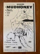 Original 1989 Mudhoney Bullet LaVolta Afghan Whigs U MN Show Gig Poster Sub Pop