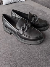 MARCO TOZZI Damen Slipper Gr. 39  College Loafer Kettendetail Plateau 2-24705-41