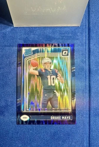2024 Panini Donruss Optic - Rated Rookie Drake Maye #229 Purple Shock Prizm (RC)