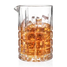 Cocktail Mixing Glass, 18.5oz Crystal Mixing Glass, Thick Bottom Bar Stirring...