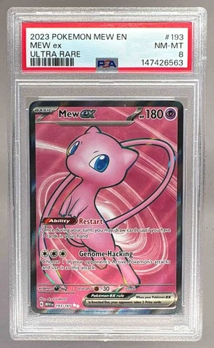 147426563 Mew ex 2023 Pokemon SV 151 #193 Ultra Rare PSA 8