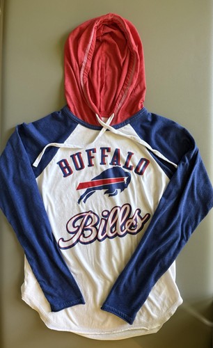 Womens GIII 4her by Carl Banks Buffalo Bills Long Sleeve Hoodie Tee XS