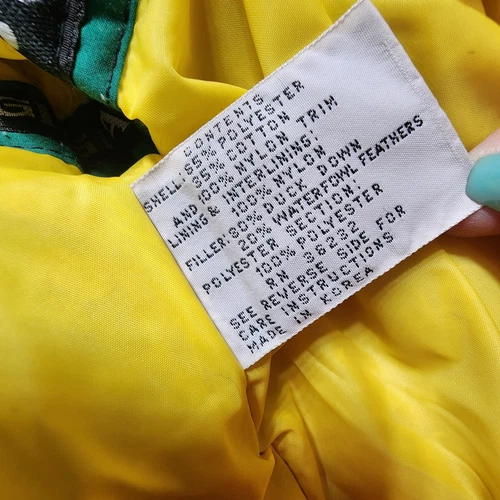 Giacca Unisex 80s 90s J Gallery Colorblock Snow Ski Down Winter Coat Jacket M - Picture 12 of 18