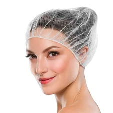 Disposable Hair Net 18" - Pack of 1000 - Bouffant Caps with Stretchy Band