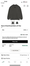 Fear Of God Sweater Shirt Size Large Essentials Brand New With Tags Banger