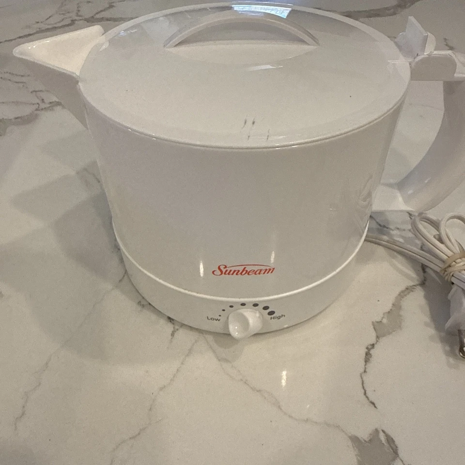 SUNBEAM Blanco ELECRTIC Hot Pot Express CALOR AJUSTABLE 32 Onzas CALENTAMIENTO RÁPIDO Foto 4 de 4