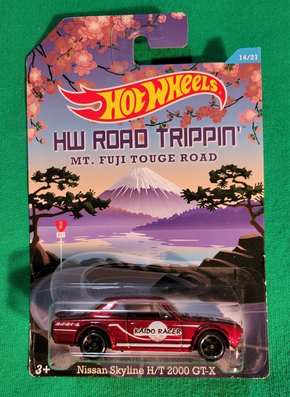 Hot Wheels Road Trippin' Nissan Skyline H/T 2000 GT-X Diecast Car 