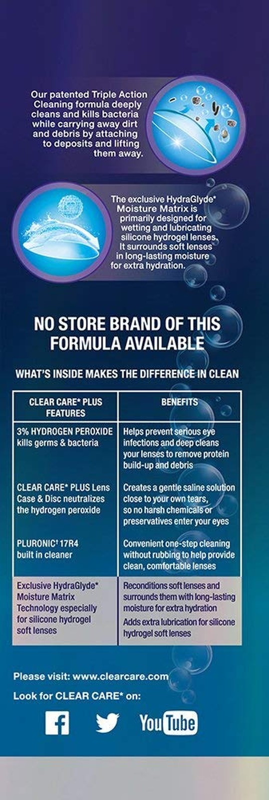 Clear Care Plus Cleaning Solution with Lens Case, Twin Pack, Multi, 12 Oz, Pa...