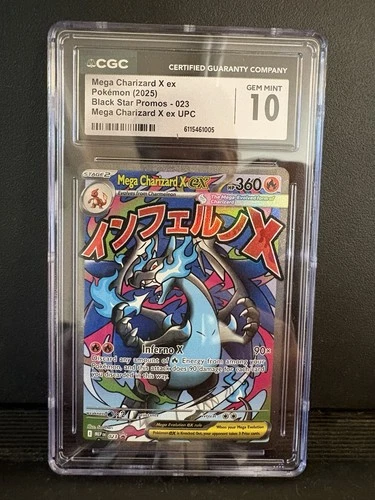 2025 Pokemon Black Star Promos Mega Charizard X ex #023 CGC 10