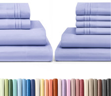 Lavender Queen Bed Sheets Set - 4 6 Piece Collection by
