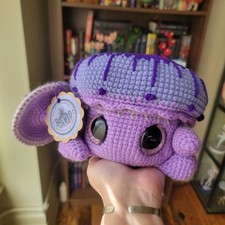Crochet Amigurumi Purple Mushroom Sprite, Handmade By Boil And Baubles
