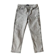 NWT GAP Grey High Rise Distressed Slim Jeans Size 14