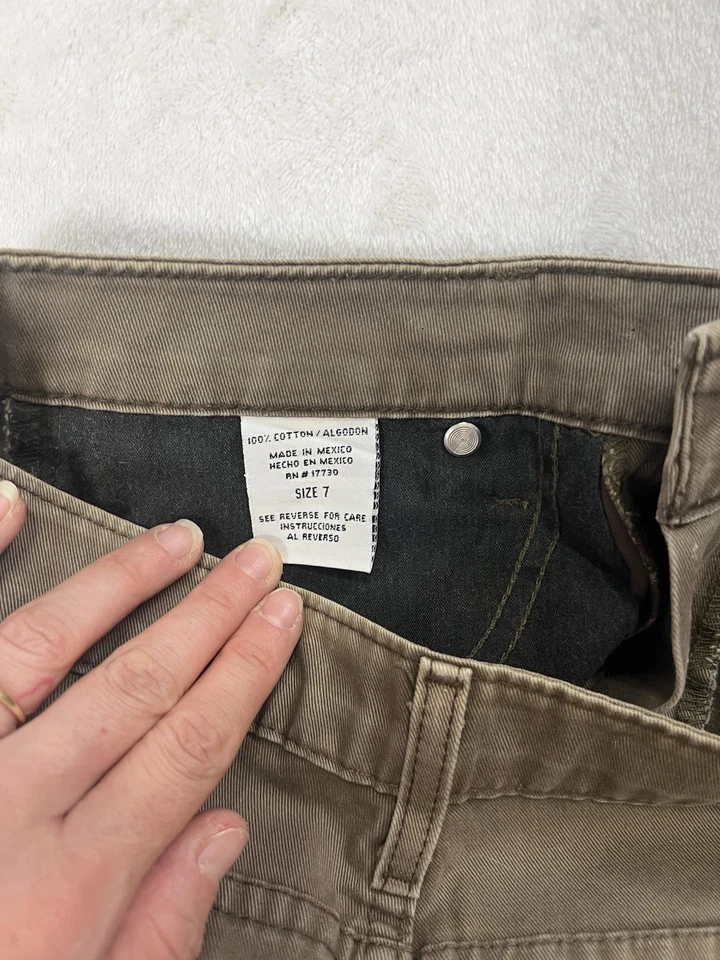 Pantalones Cortos Informales Y2K Xhilaration Tiro Medio Marrón Algodón Talla 7 Años 2000 De Colección Foto 4 de 4