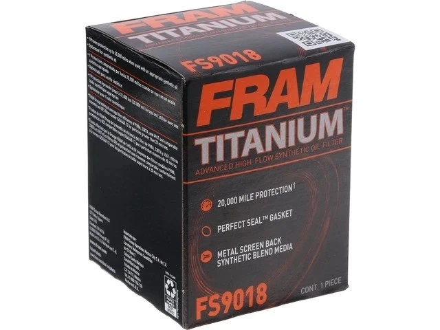 Filtro de aceite de motor FRAM Titanium FS9018 con junta tórica - Wix 57073 PF457G 84073 XG9018 Foto 4 de 4