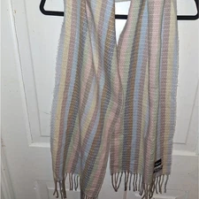 Cejon Pastel Stripped Lightweight Scarf  Cottagecore Coastal Grandma  Cabincore