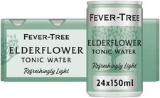 Fever-Tree Refreshingly Light Elderflower Tonic Water 8 x 150ml (Pack of 3, Tot
