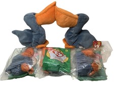 TY Beanie Baby - 2 SCOOP the Pelicans NWT + 3 Mini Scoop Pelicans