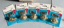 5-pack Of National Hardware Brass Keyed Alike Drawer Lock Model N185-298 - NOS