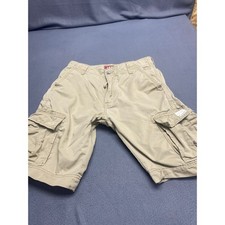 Levi's Cargo Shorts Mens W31 Tan Khaki Cotton Multi Pocket Casual Utility