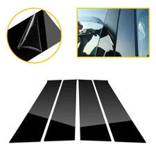 For 2009-2018 Dodge Ram 1500 4pc Black Pillar Post Set Door Trim Piano Cover Kit