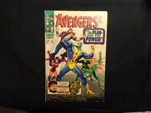 Orig Marvel Comic "The Avengers # 42 - Hercules vs Dragon Man" 1967