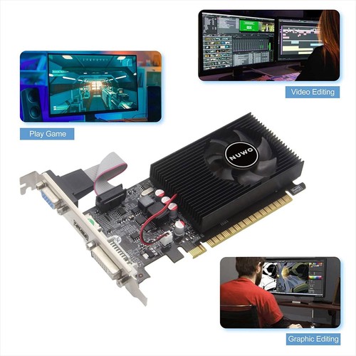 SCHEDA VIDEO NVIDIA GeForce GT 730 2GB GDDR3 LOW PROFILE GAMING HDMI VGA DVI - Foto 4 di 6