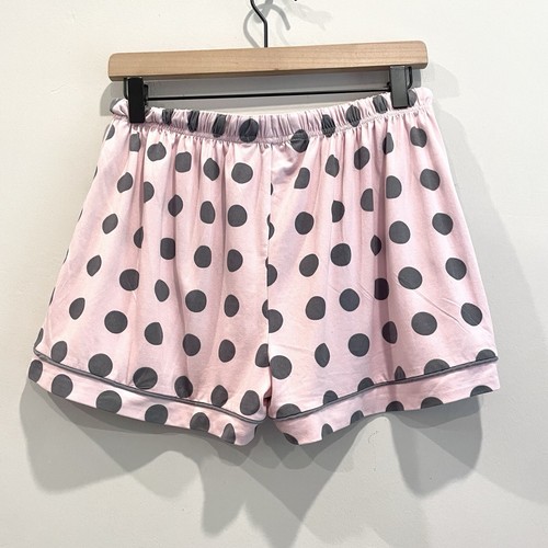 The Royal Standard Women's L Long Sleeve Shirt Polka Dot Shorts 2PC Pajama Set - Picture 14 of 16