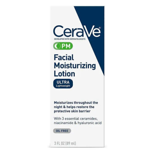 CeraVe feuchtigkeitsspendende Gesichtslotion PM Ölfrei und ultraleicht 3 Unzen - - Bild 2 von 7