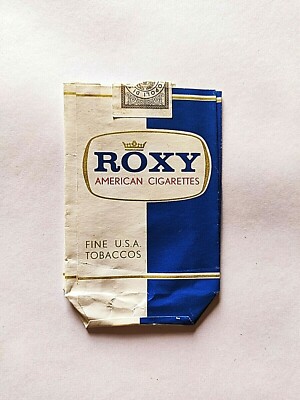 roxy tobacco ROXY AMERICAN USA PACCHETTO SIGARETTE EMPTY VUOTO CIGARETTES PACKET TOBACCO