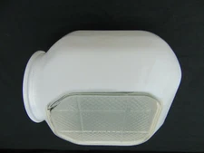 Vintage White CLASSIC Over the Bathroom Sink Glass Shade 6" L 3 1/4" Fitter