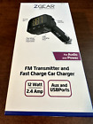New ListingZgear Fm Transmitter and Fast Charging Car Charger 12 watt 2.4 amp Aux & Usbport