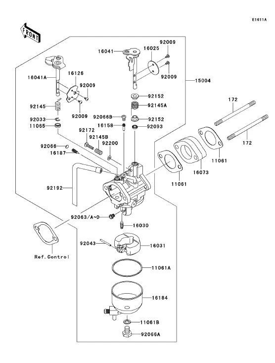 Kit de reconstrução/reparo de carburador/carburador Kawasaki 610/600/SX Mule Carb - Imagem 2 de 4