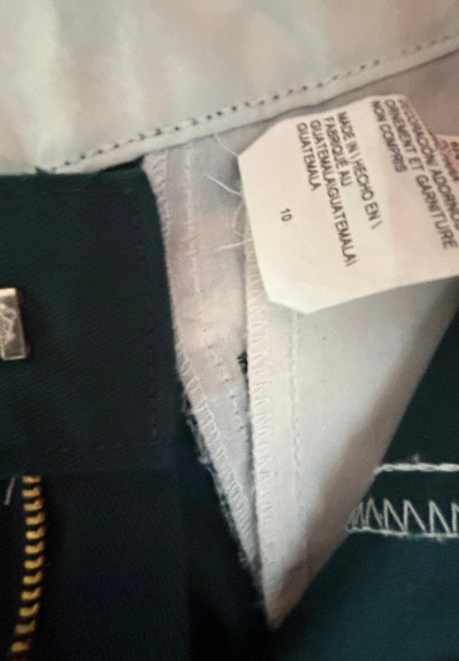 Pantalones Dickies Mujer Talla 10 Verde Ajuste Original Bolsillo Cremallera Foto 2 de 4