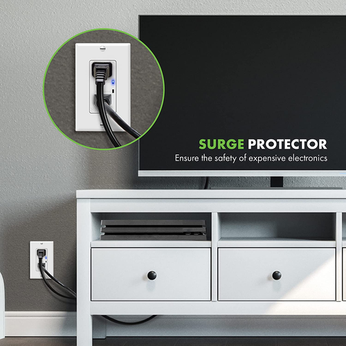 TOPGREENER Surge Protector Receptacle with Grounding Indicator, Child Safe, Tamp - 第 6/8 張圖片