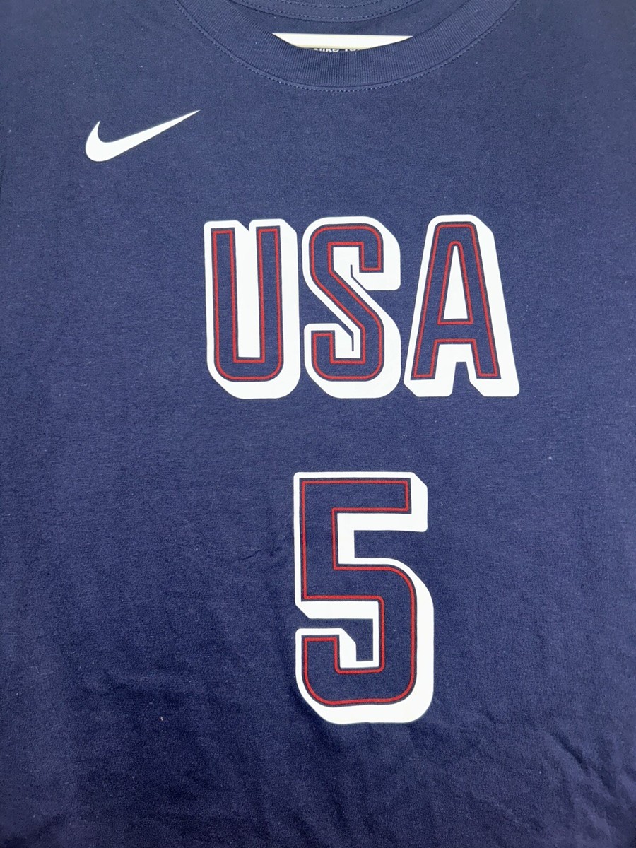 NIKE MENS TEAM USA BASKETBALL ANTHONY EDWARDS #5 T SHIRT NIKE MENS TEAM USA BASKETBALL ANTHONY EDWARDS #5 T SHIRT