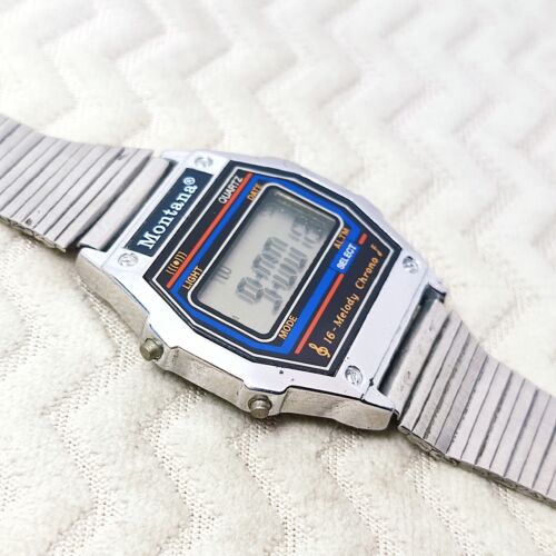 ⭐VINTAGE Soviet watch Montana quartz digital 16 melodi chrono Made in USSR 1990s - Picture 5 of 12