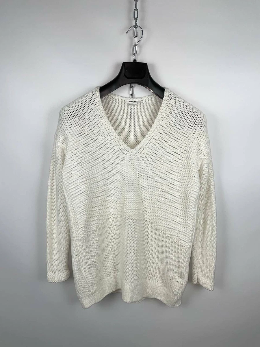 Helmut Lang Wmns White Mesh Heavy Knit Sweater